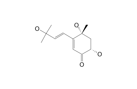 2.alpha.,6.alpha.-dihydroxy-5-[(E)-3'-hydroxy-3'-methyl-1'-butenyl]-6-methyl-4-cyclohexen-3-one