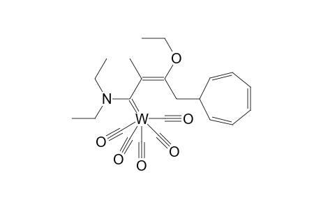 Carbon monoxide;[(E)-4-(1-cyclohepta-2,4,6-trienyl)-1-(diethylamino)-3-ethoxy-2-methylbut-2-enylidene]tungsten