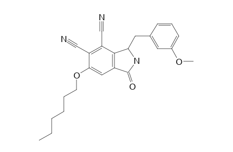 6-hexoxy-1-keto-3-(3-methoxybenzyl)isoindoline-4,5-dicarbonitrile