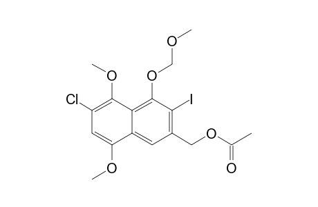 [6-chloranyl-3-iodanyl-5,8-dimethoxy-4-(methoxymethoxy)naphthalen-2-yl]methyl ethanoate