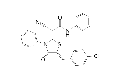 (2Z,5Z)-2-[5-(4-Chlorobenzylidene)-4-oxo-3-phenyl-thiazoldin-2-ylidene]-2-cyano-N-phenylacetamide