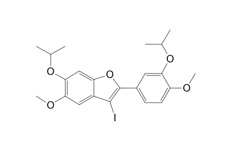 3-Iodo-6-isopropoxy-2-(3'-isopropoxy-4'-methoxyphenyl)-5-methoxybenzofuran