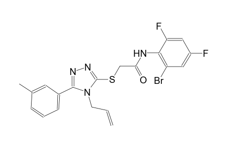 2-{[4-allyl-5-(3-methylphenyl)-4H-1,2,4-triazol-3-yl]sulfanyl}-N-(2-bromo-4,6-difluorophenyl)acetamide