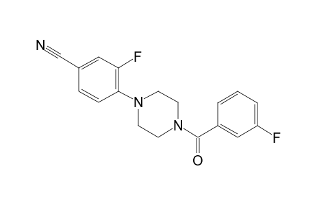 3-Fluoranyl-4-[4-(3-fluorophenyl)carbonylpiperazin-1-yl]benzenecarbonitrile