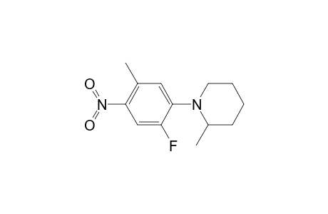 Piperidine, 2-methyl-N-(2-fluoro-5-methyl-4-nitrophenyl)-