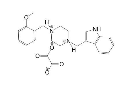 1-(1H-indol-3-ylmethyl)-4-(2-methoxybenzyl)piperazinediium oxalate