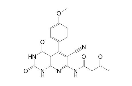 N-(6-cyano-5-(4-methoxyphenyl)-2,4-dioxo-1,2,3,4-tetrahydropyrido[2,3-d]pyrimidin-7-yl)-3-oxobutanamide