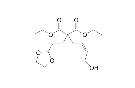 (Z)-Diethyl-2-(2-(1,3-dioxolan-2-yl)ethyl)-2-(4-hydroxybut-2-en-1-yl)-malonate