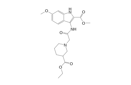 methyl 3-({[3-(ethoxycarbonyl)-1-piperidinyl]acetyl}amino)-6-methoxy-1H-indole-2-carboxylate