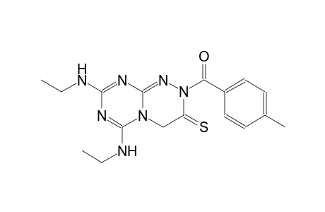 6,8-bis(ethylamino)-2-(4-methylbenzoyl)-2H-[1,3,5]triazino[2,1-c][1,2,4]triazine-3(4H)-thione