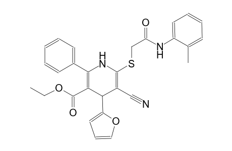 ethyl 5-cyano-4-(2-furyl)-6-{[2-oxo-2-(2-toluidino)ethyl]sulfanyl}-2-phenyl-1,4-dihydro-3-pyridinecarboxylate