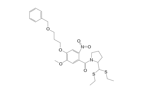 N-(4-Benzyloxypropoxy)-5-methoxy-2-nitrobenzoyl)-pyrrolidin-2-carbaldehyde Diethyl Thioacetal