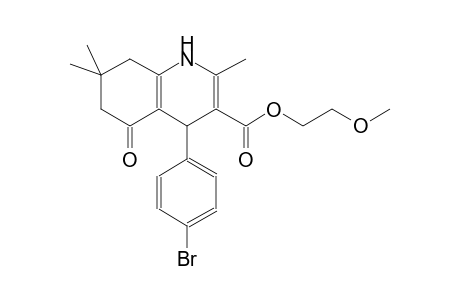 2-methoxyethyl 4-(4-bromophenyl)-2,7,7-trimethyl-5-oxo-1,4,5,6,7,8-hexahydro-3-quinolinecarboxylate
