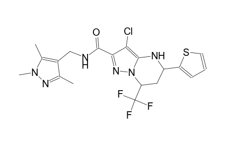 3-chloro-5-(2-thienyl)-7-(trifluoromethyl)-N-[(1,3,5-trimethyl-1H-pyrazol-4-yl)methyl]-4,5,6,7-tetrahydropyrazolo[1,5-a]pyrimidine-2-carboxamide
