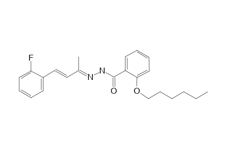 N-[(E)-[(E)-3-(2-fluorophenyl)-1-methyl-prop-2-enylidene]amino]-2-hexoxy-benzamide