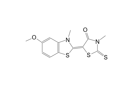 4-thiazolidinone, 5-(5-methoxy-3-methyl-2(3H)-benzothiazolylidene)-3-methyl-2-thioxo-, (5Z)-