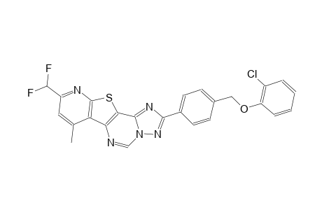 2-{4-[(2-chlorophenoxy)methyl]phenyl}-9-(difluoromethyl)-7-methylpyrido[3',2':4,5]thieno[2,3-e][1,2,4]triazolo[1,5-c]pyrimidine