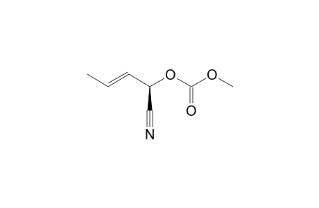 (2R,3E)-2-(Methoxycarbonyloxy)pent-3-enenitrile