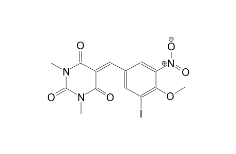 5-(3-iodo-4-methoxy-5-nitrobenzylidene)-1,3-dimethyl-2,4,6(1H,3H,5H)-pyrimidinetrione