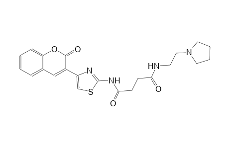 butanediamide, N~1~-[4-(2-oxo-2H-1-benzopyran-3-yl)-2-thiazolyl]-N~4~-[2-(1-pyrrolidinyl)ethyl]-