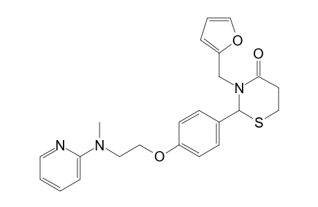 3-(Furan-2-ylmethyl)-2-(4-(2-(methyl(pyridin-2-yl)amino)ethoxy)phenyl)-1,3-thiazinan-4-one