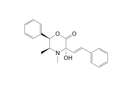(3S,5S,6R)-3-hydroxy-4,5-dimethyl-6-phenyl-3-[(E)-2-phenylethenyl]-2-morpholinone