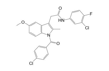 2-[1-(4-chlorobenzoyl)-5-methoxy-2-methyl-1H-indol-3-yl]-N-(3-chloro-4-fluorophenyl)acetamide
