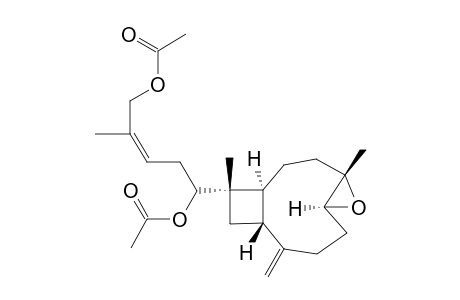 GIBBEROSIN-I;(1S*,4S*,5S*,9R*,11S*,14Z)-12,16-DIACETOXY-4,5-EPOXYXENIAPHYLLA-8(19),13-DIEN