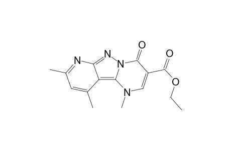 1,8,10-Trimethyl-4-oxo-1,4-dihydropyrido[2',3':3,4]pyrazolo[1,5-a]pyrimidine-3-carboxylate