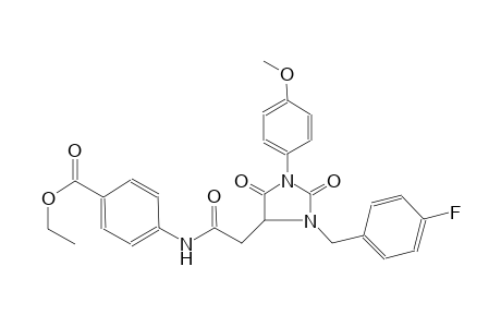 benzoic acid, 4-[[[3-[(4-fluorophenyl)methyl]-1-(4-methoxyphenyl)-2,5-dioxo-4-imidazolidinyl]acetyl]amino]-, ethyl ester