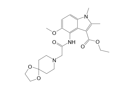 ethyl 4-[(1,4-dioxa-8-azaspiro[4.5]dec-8-ylacetyl)amino]-5-methoxy-1,2-dimethyl-1H-indole-3-carboxylate