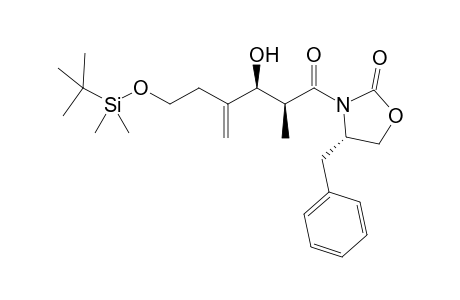 (+)-[(4S(2'S,3'S)]-4-Benzyl-3-{4'-[2-(tert-butyldimethylsiloxy)ethyl]-3'-hydroxy-2'-methylpent-4'-enoyl}oxazolidin-2-one