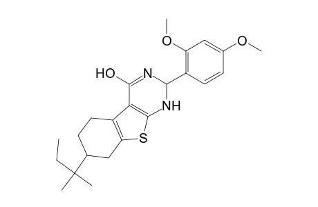 2-(2,4-dimethoxyphenyl)-7-(1,1-dimethylpropyl)-2,3,5,6,7,8-hexahydro-1H-benzothiopheno[2,3-d]pyrimidin-4-one