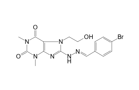 Benzaldehyde, 4-bromo-, [2,3,6,7-tetrahydro-7-(2-hydroxyethyl)-1,3-dimethyl-2,6-dioxo-1H-purin-8-yl]hydrazone