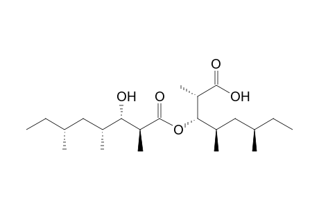 (2S,3S,4R,6R)-2,4,6-trimethyl-3-[(2S,3S,4R,6R)-2,4,6-trimethyl-3-oxidanyl-octanoyl]oxy-octanoic acid