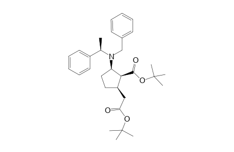 Di-(t-Butyl) (1S,2R,5R,aR)-2-N-Benzyl-N-.alpha.-(methylbenzylamino)-5-(carboxymethyl)cyclopentane-1-carboxylate