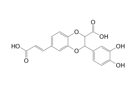 3-(3,4-Dihydroxyphenyl)-6-(2-carboxyethenyl)-1,4-benzodioxane-2-carboxylic acid