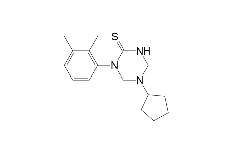 1,3,5-Triazine-2(1H)-thione, 5-cyclopentyl-1-(2,3-dimethylphenyl)tetrahydro-