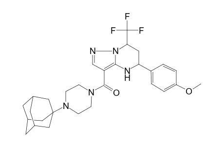 Pyrazolo[1,5-a]pyrimidine, 4,5,6,7-tetrahydro-5-(4-methoxyphenyl)-3-[(4-tricyclo[3.3.1.1(3,7)]dec-1-yl-1-piperazinyl)carbonyl]-7-(trifluoromethyl)-
