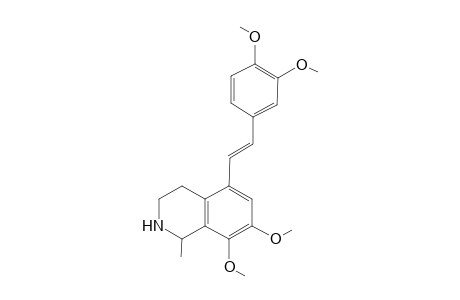 7,8-Dimethoxy-1-methyl-5-[(E)-2-(3,4-dimethoxyphenyl)-1-ethenyl]-1,2,3,4-tetrahydroisoquinoline