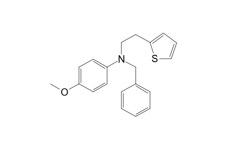 N-Benzyl-4-methoxy-N-[2-(thiophen-2-yl)ethyl]aniline