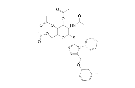 beta-D-glucopyranoside, 5-[(3-methylphenoxy)methyl]-4-phenyl-4H-1,2,4-triazol-3-yl 2-(acetylamino)-2-deoxy-1-thio-, 3,4,6-triacetate