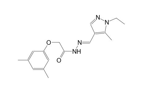 2-(3,5-dimethylphenoxy)-N'-[(E)-(1-ethyl-5-methyl-1H-pyrazol-4-yl)methylidene]acetohydrazide