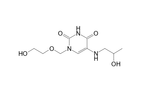 1-(2'-Hydroxyethoxymethyl)-5-(2-hydroxypropylamino)uracil