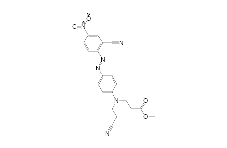 N-Cyanoethyl-N-(carbomethoxyethyl)-4-(2-cyano-4-nitrophenylazo)aniline