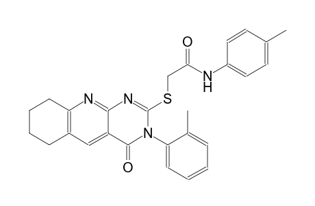 N-(4-methylphenyl)-2-{[3-(2-methylphenyl)-4-oxo-3,4,6,7,8,9-hexahydropyrimido[4,5-b]quinolin-2-yl]sulfanyl}acetamide