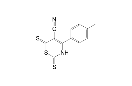 3,6-dihydro-2,6-dithioxo-4-p-tolyl-2H-1,3-thiazine-5-carbonitrile