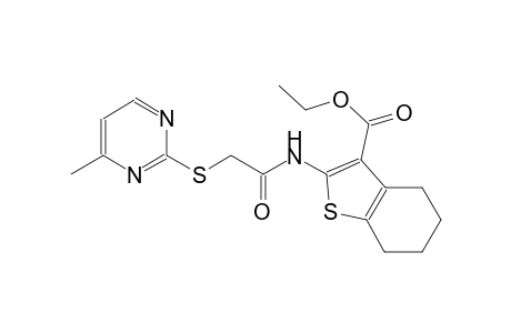 ethyl 2-({[(4-methyl-2-pyrimidinyl)sulfanyl]acetyl}amino)-4,5,6,7-tetrahydro-1-benzothiophene-3-carboxylate