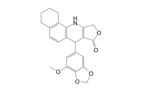 7-(7-Methoxy-1,3-benzodioxol-5-yl)-1,3,4,7,10,11-hexahydrobenzo[h]furo[3,4-b]quinolin-8(2H)-one
