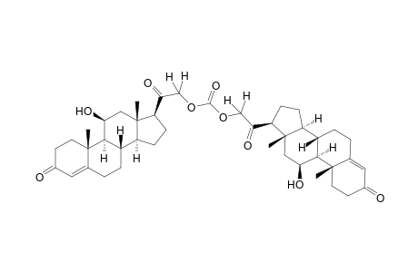11β,21-dihydroxypregn-4-ene-3,20-dione, 21-carbonate (2:1)